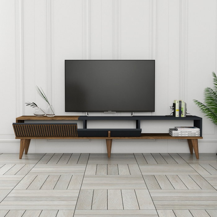 Hanah Home Milan Alt Soporte de TV Nogal y Antracita